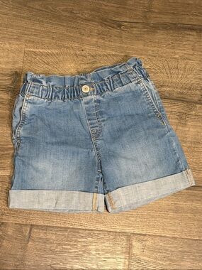 Kids Light Blue Denim Shorts with Elastic Waist